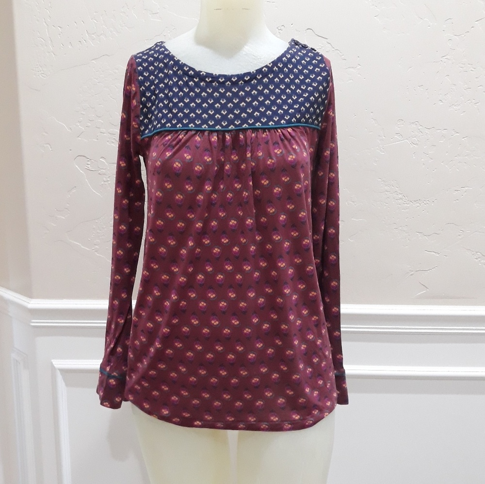 Boden long sleeve floral "Chepstow" tee